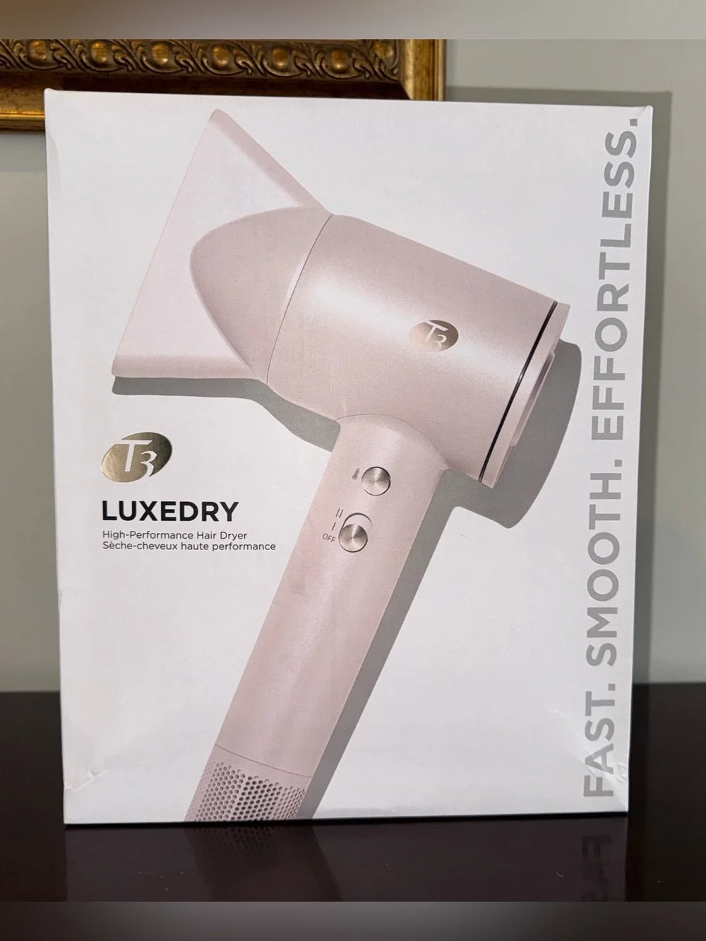 Title: T3 LuxeDry High-Performance Hair Dryer Set – Blush/Rose Gold